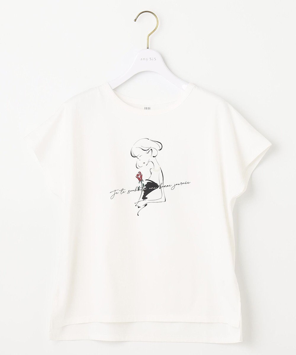 ANY SIS 【JIJI × any SiS】イラストフレンチスリーブ Tシャツ 