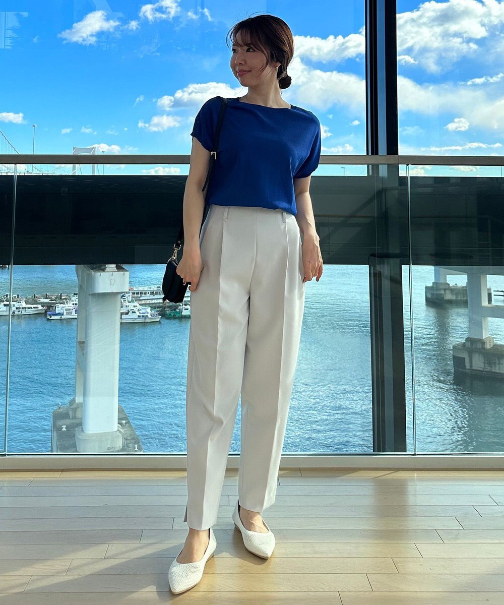 UNFILO 【VERY.3月号掲載/洗える/ストレッチ】ハイウエストカラーパンツ 