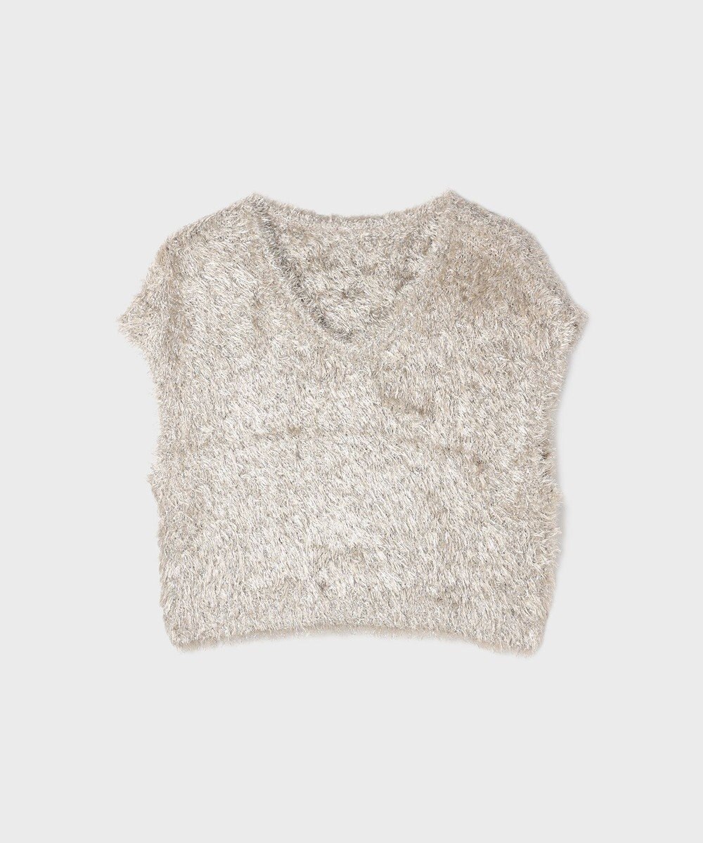 GRACE CONTINENTAL ラメフェザーベスト 