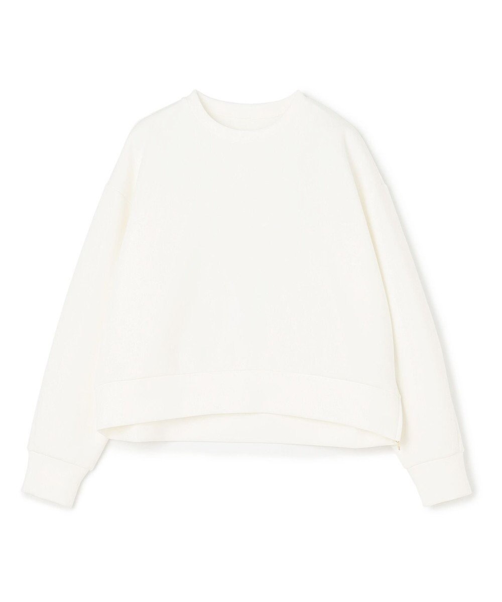 UNFILO L 【WEB限定】BEAUTY FORM JERSEY サイドZIP クロップドプルオーバー 