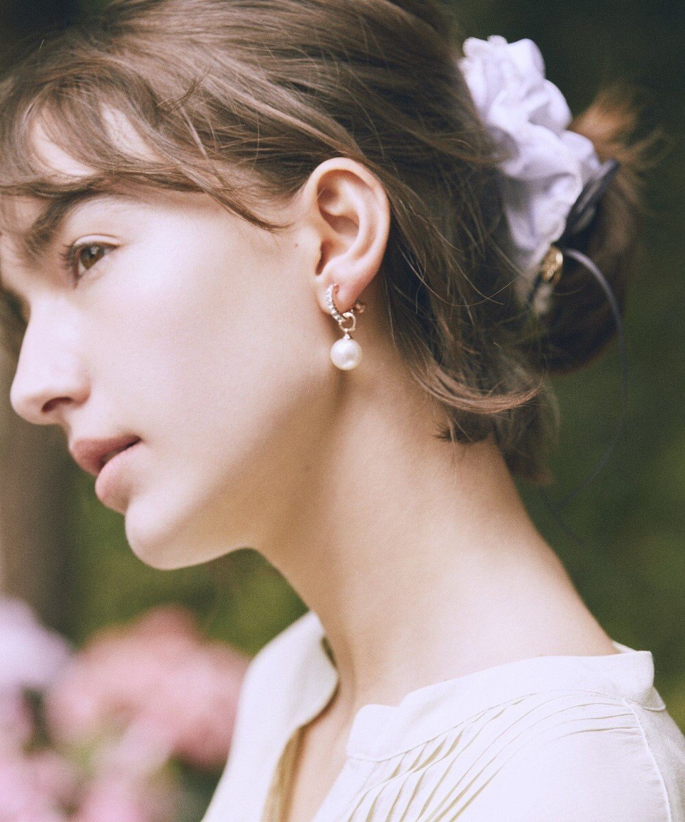 Maison de FLEUR ２Ｗａｙパールビジューイヤリング 