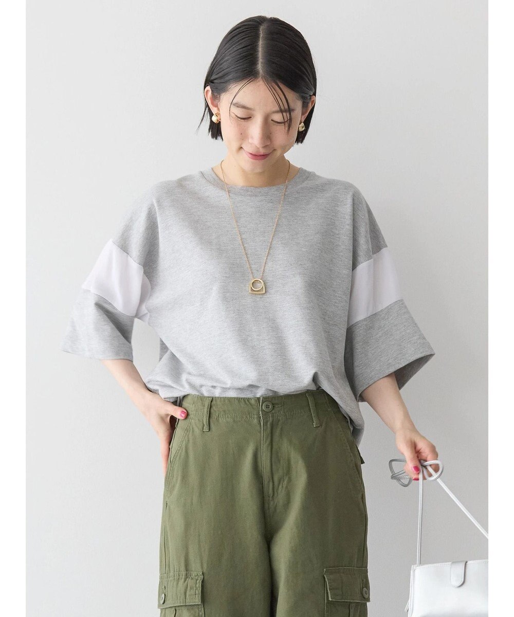 AMERICAN HOLIC 異素材ラインカットプルオーバー2 