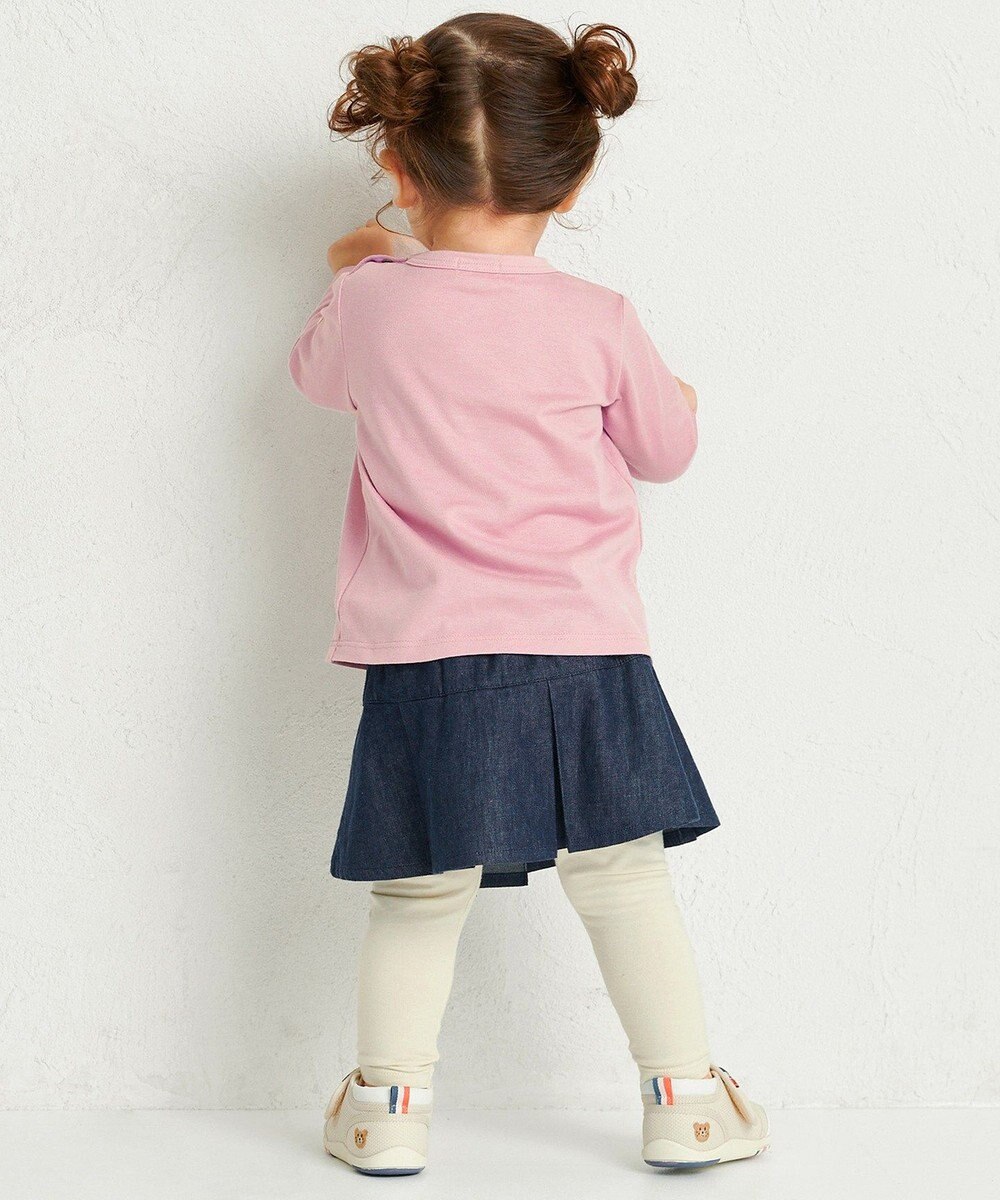 MIKI HOUSE HOT BISCUITS 【70-120cm】【Everyday Series】ワンポイント 長袖Tシャツ 