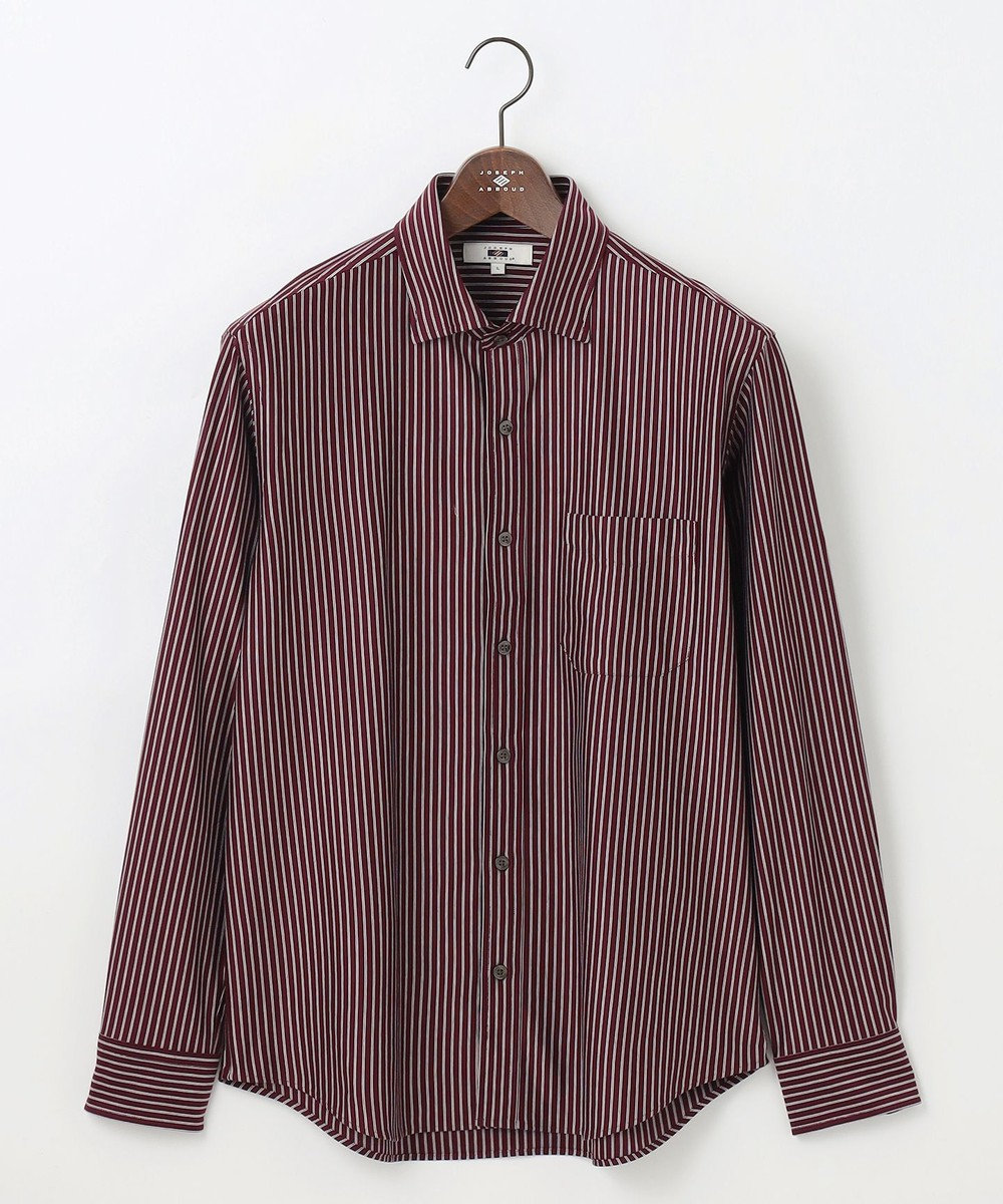JOSEPH ABBOUD 【綿100％・自然なストレッチ】マイクロストライプジャージー シャツ 