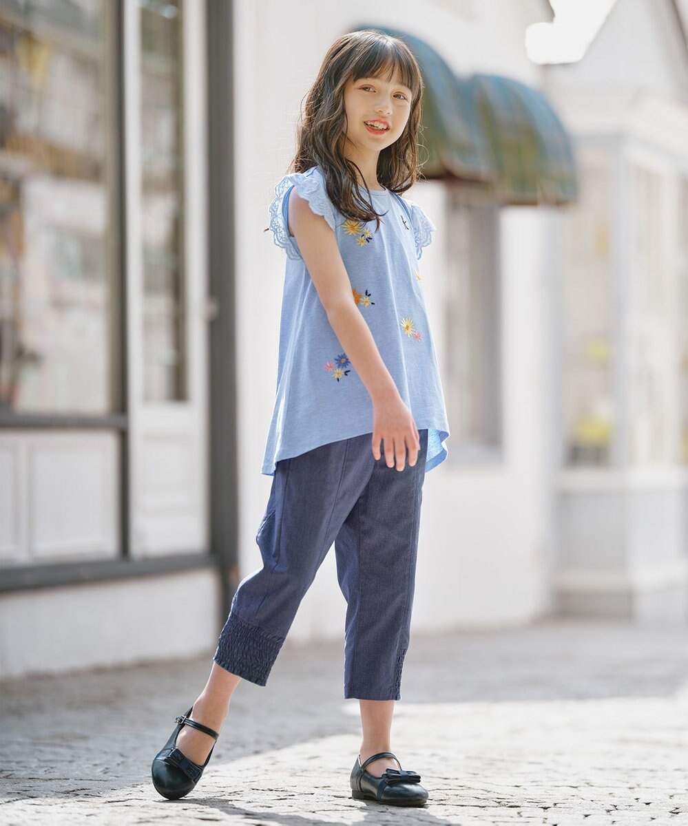 組曲 KIDS 【110-140㎝】フラワーエンブロイダリー チュニック 