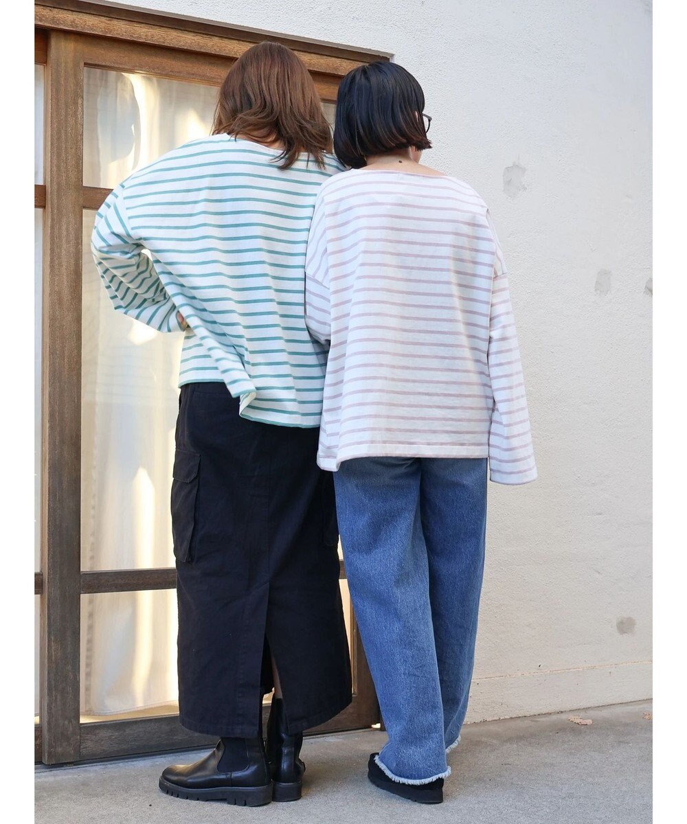 AMERICAN HOLIC ＯＥ天竺ボーダーＢＩＧプルオーバー 