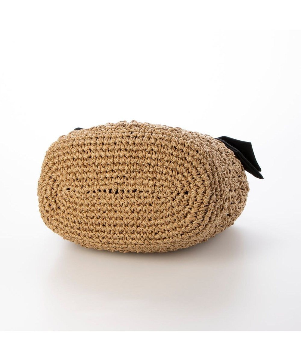 UNBILLION カシュカシュ cachecache / 下がりリボン柄編みトートバッグ 