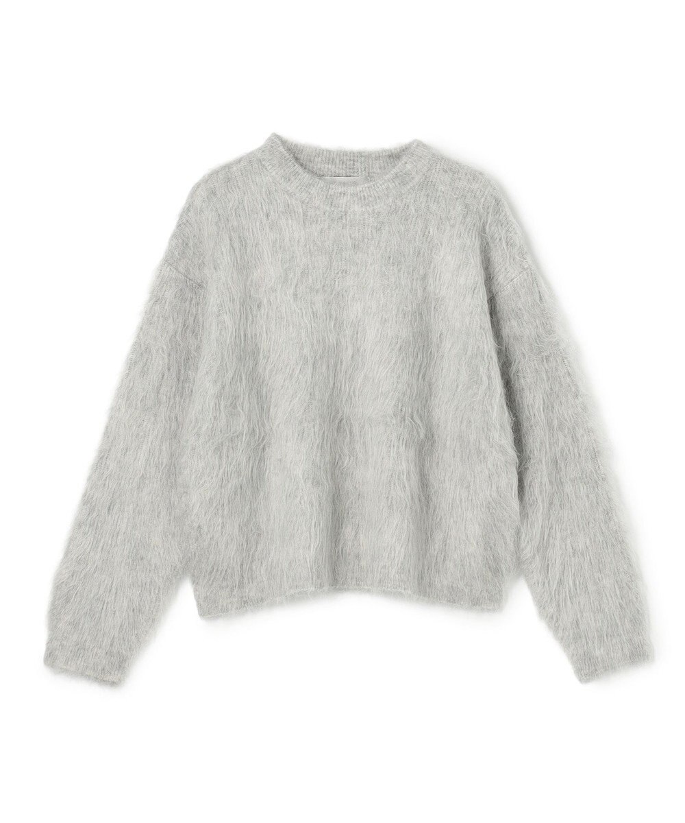 UNFILO L アルパカシャギー クルーネック プルオーバー 