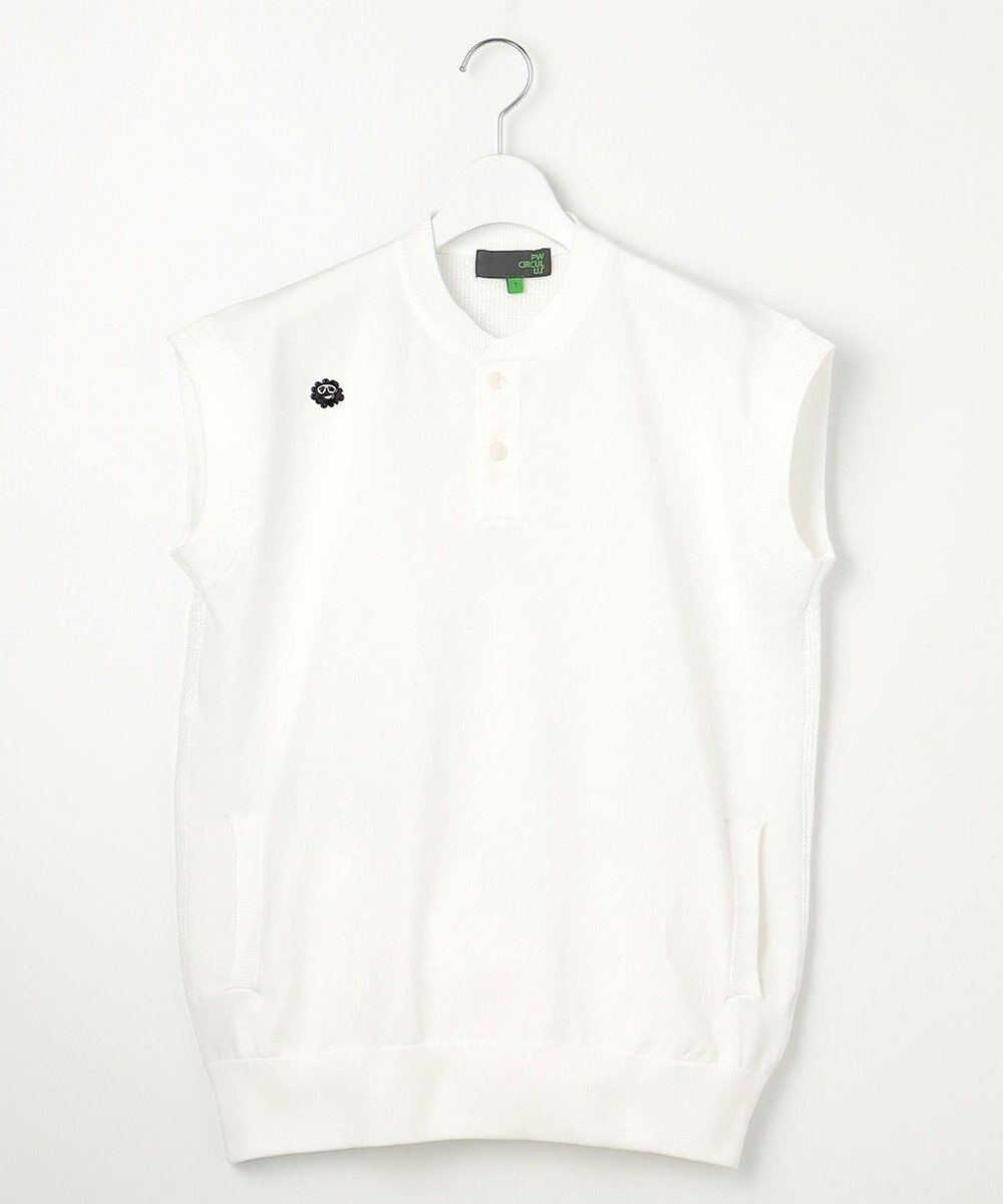 PW CIRCULUS 【WOMEN】バックメッシュ ニットベスト ゴルフウェア レディース 