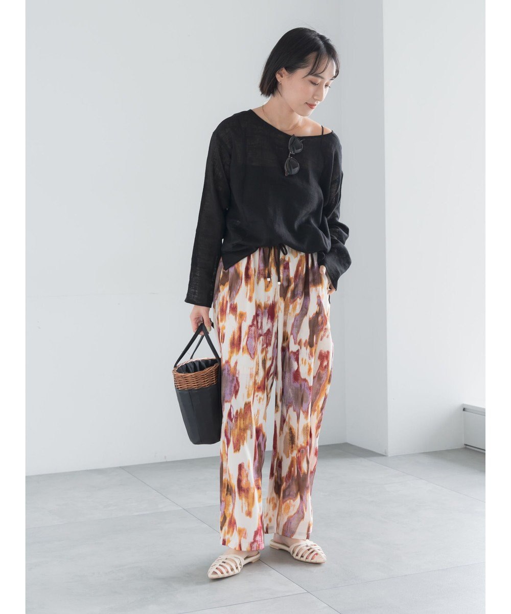 Te chichi レーヨンリネンメッシュシャツ 