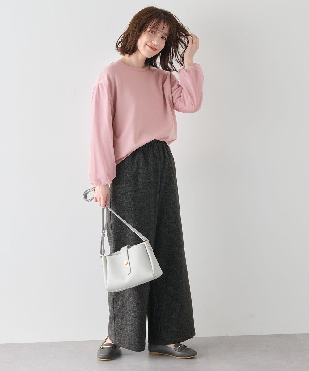 ANY L 【洗濯機可】チュールコンビダンボールプルオーバー 