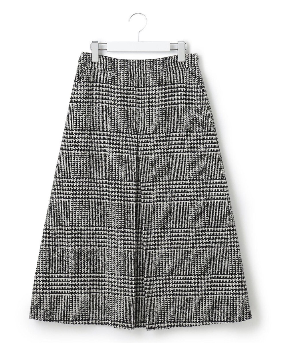23区 ツイードチェック フロントタックAラインスカート 