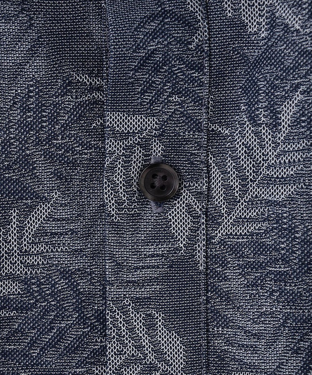 JOSEPH ABBOUD 【吸水速乾】リーフ柄ジャガード 半袖 ポロシャツ 