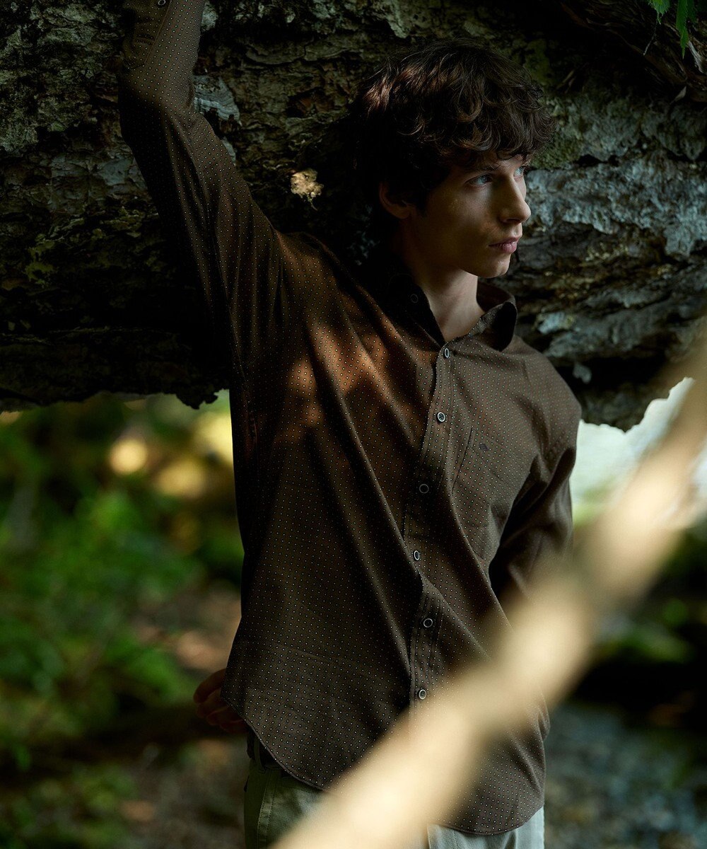 JOSEPH ABBOUD 【キングサイズ・サスティナブル素材】小紋プリント シャツ 