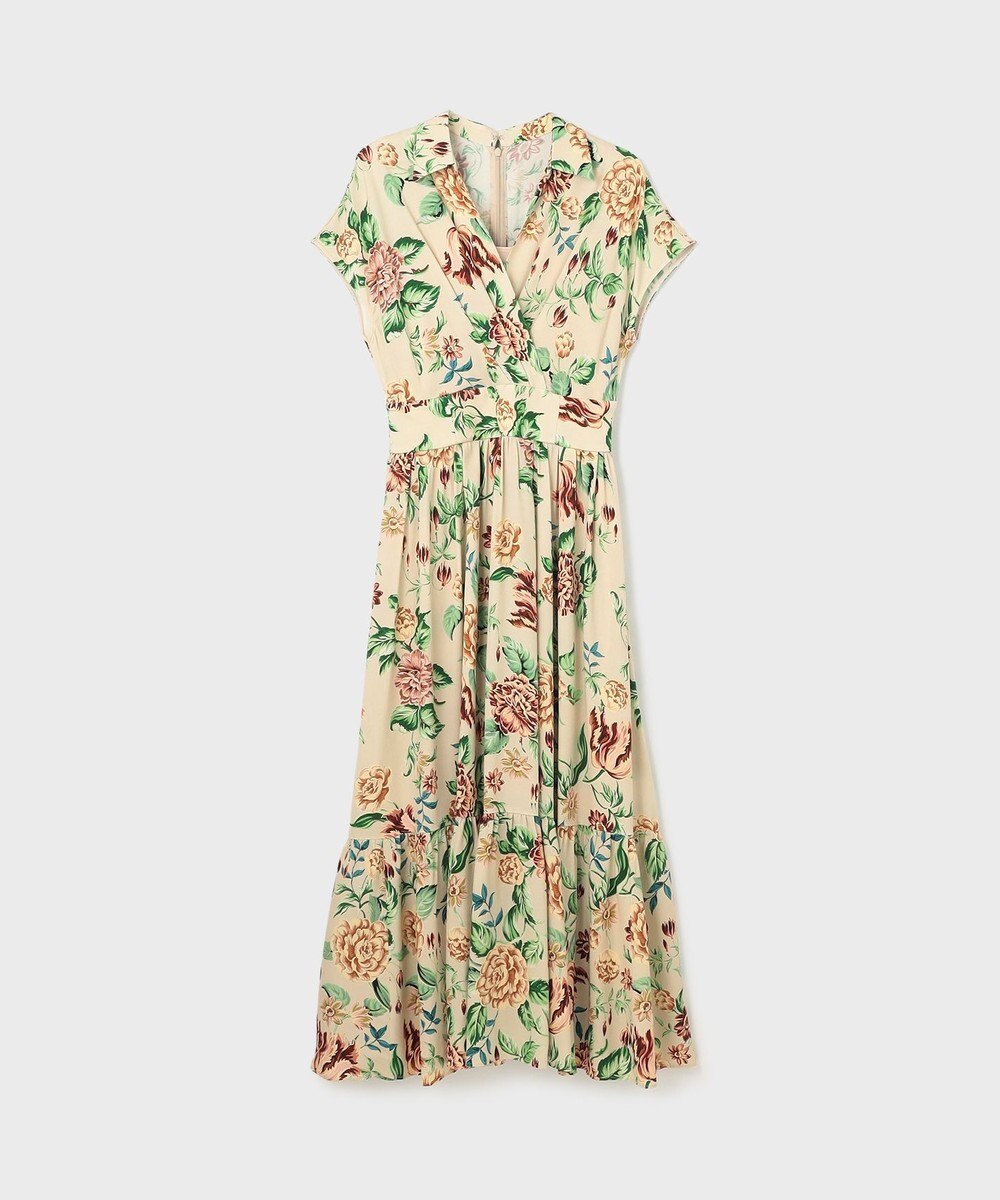 GRACE CONTINENTAL アンティークフラワープリントワンピース 