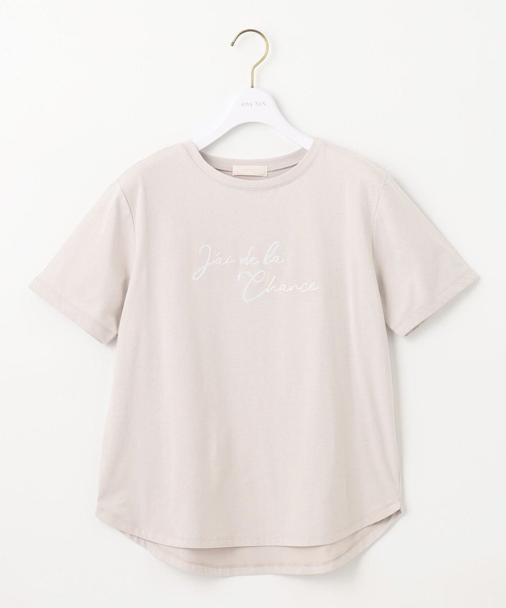 ANY SIS S ロゴ刺繍 Tシャツ 