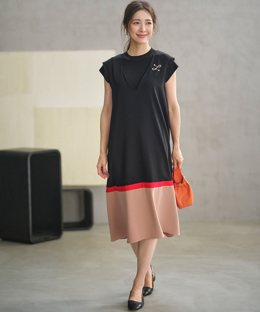 組曲 L 【2SET・WEB限定】バイカラー ジャンスカニットセット 