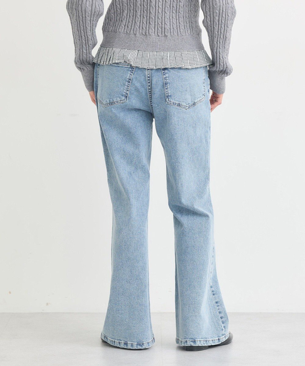 earth music&ecology 切り替えフレアデニムパンツ 