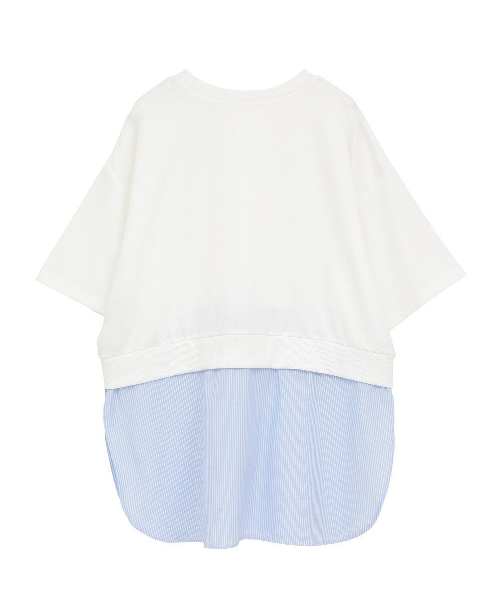 Green Parks 裾タックミニ裏毛シャツドッキングチュニック 