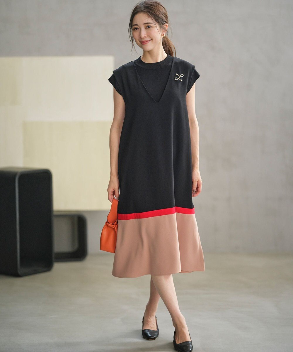 組曲 L 【2SET・WEB限定】バイカラー ジャンスカニットセット 