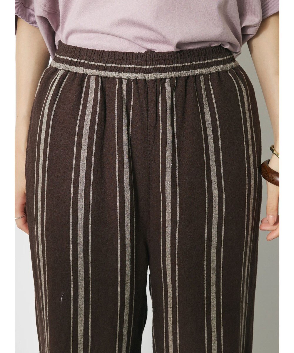 CRAFT STANDARD BOUTIQUE リネンレーヨンストライプイージーパンツ 