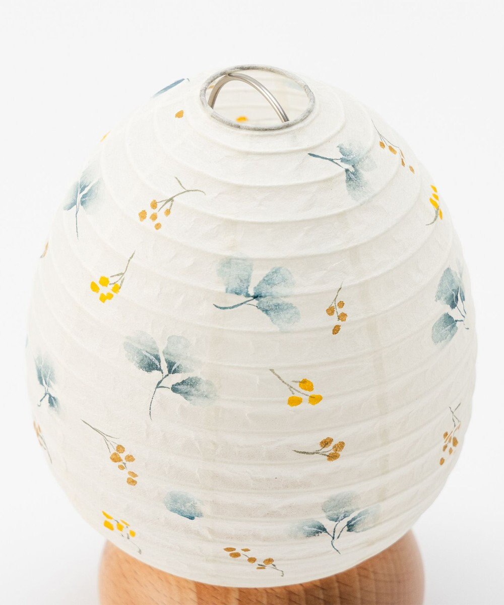 ちょうちん堂 【あかり道】〈手書絵付〉ユーカリモモザ ちょうちん ライト 