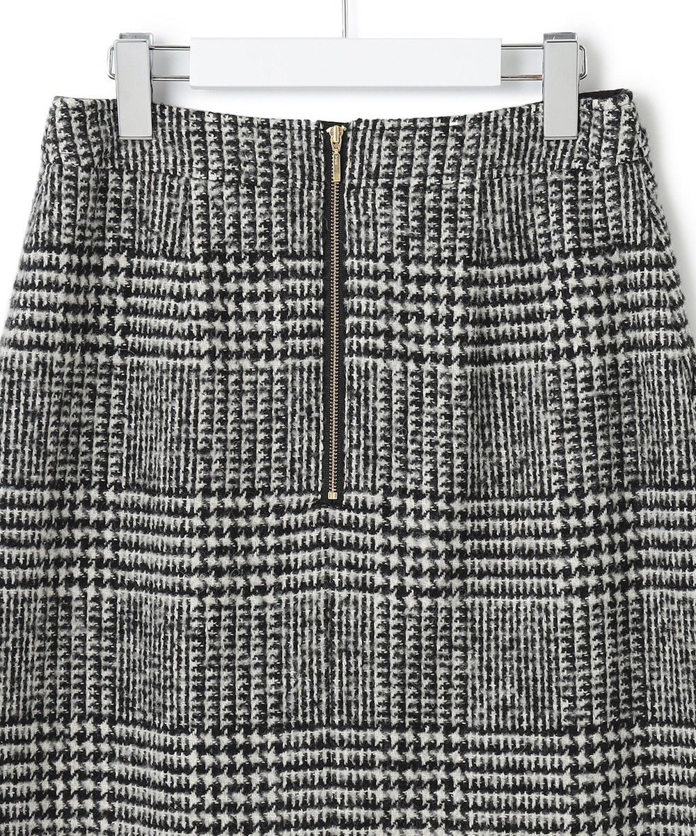 23区 ツイードチェック フロントタックAラインスカート 