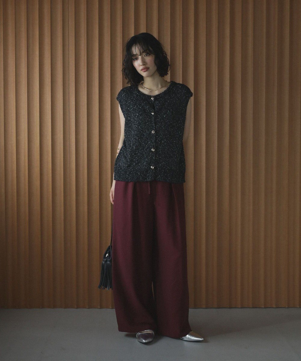 Green Parks 共ベルト付きツイルカラーパンツ 