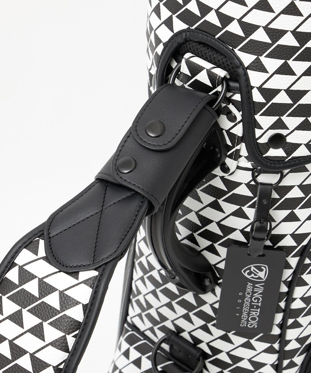 23区GOLF 【UNISEX】フラッグ総柄キャディバッグ　他と被らないデザイン 