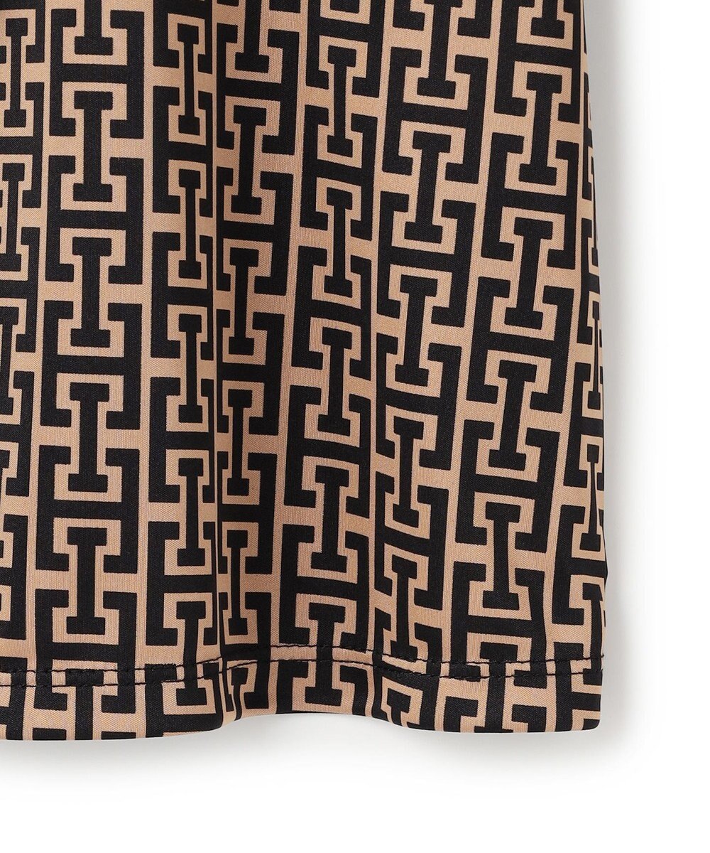 ICB 【30th ANNIVERSARY】 モノグラムプリントスムース ボウタイブラウス 