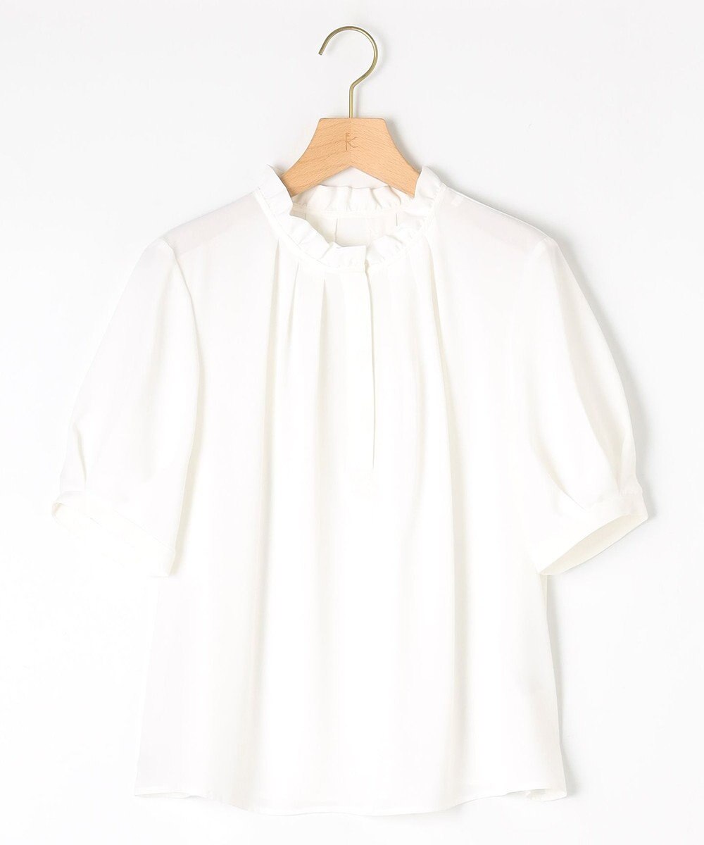 組曲 ライトデシンフリル襟 ブラウス 