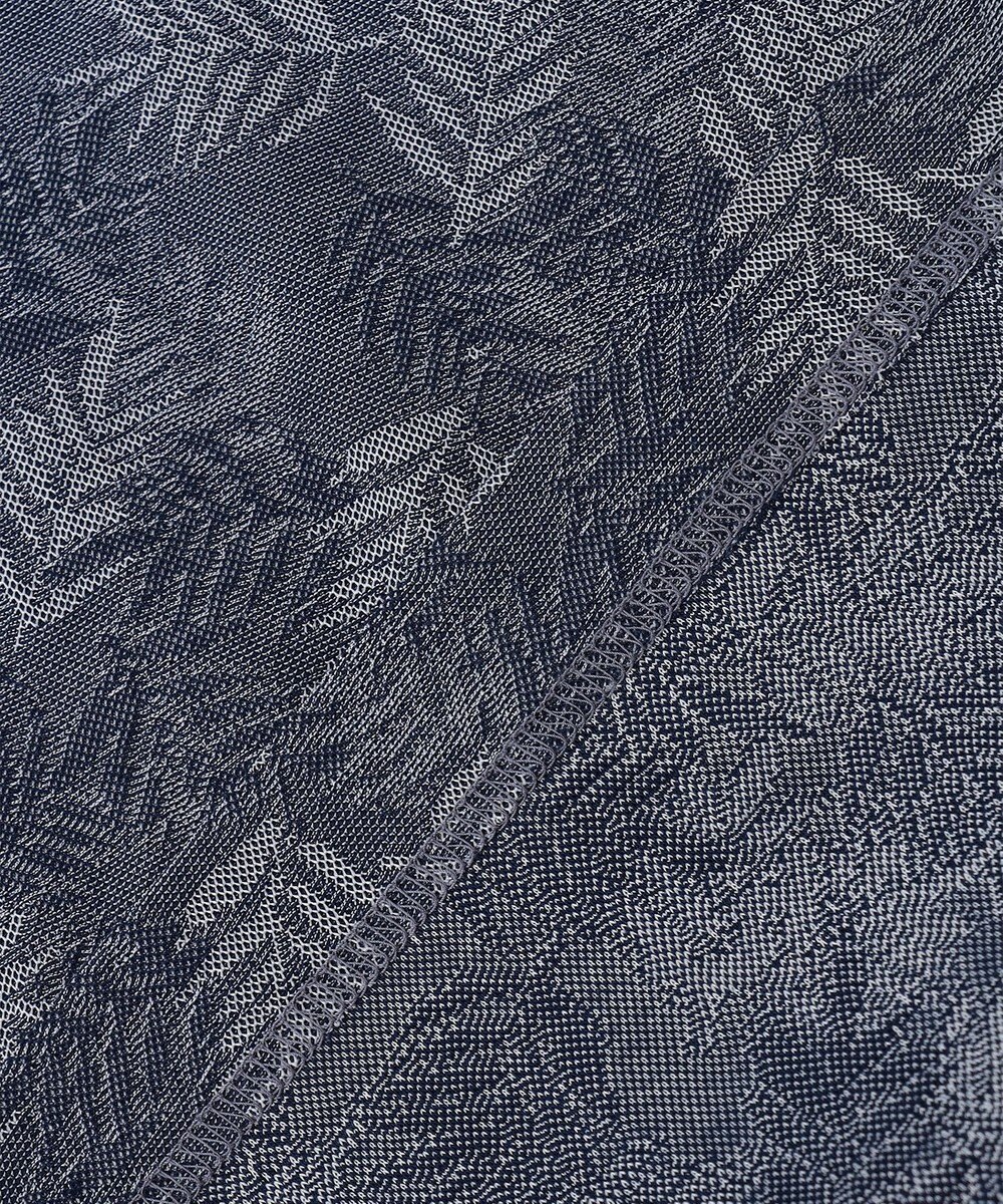 JOSEPH ABBOUD 【吸水速乾】リーフ柄ジャガード 半袖 ポロシャツ 