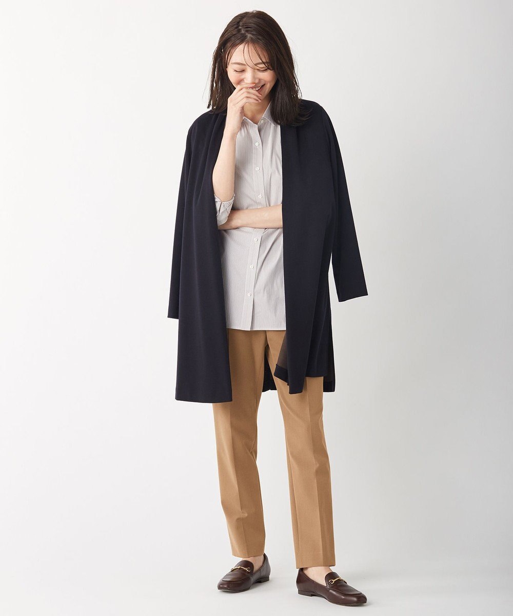 J.PRESS LADIES 【洗える】T/Rアルガンシルク クロップドパンツ 