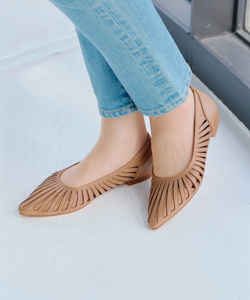 Tiaclasse 【小倉優子さん着用・フラット&ヒール2TYPE】ケージデザインシアーパンプス 