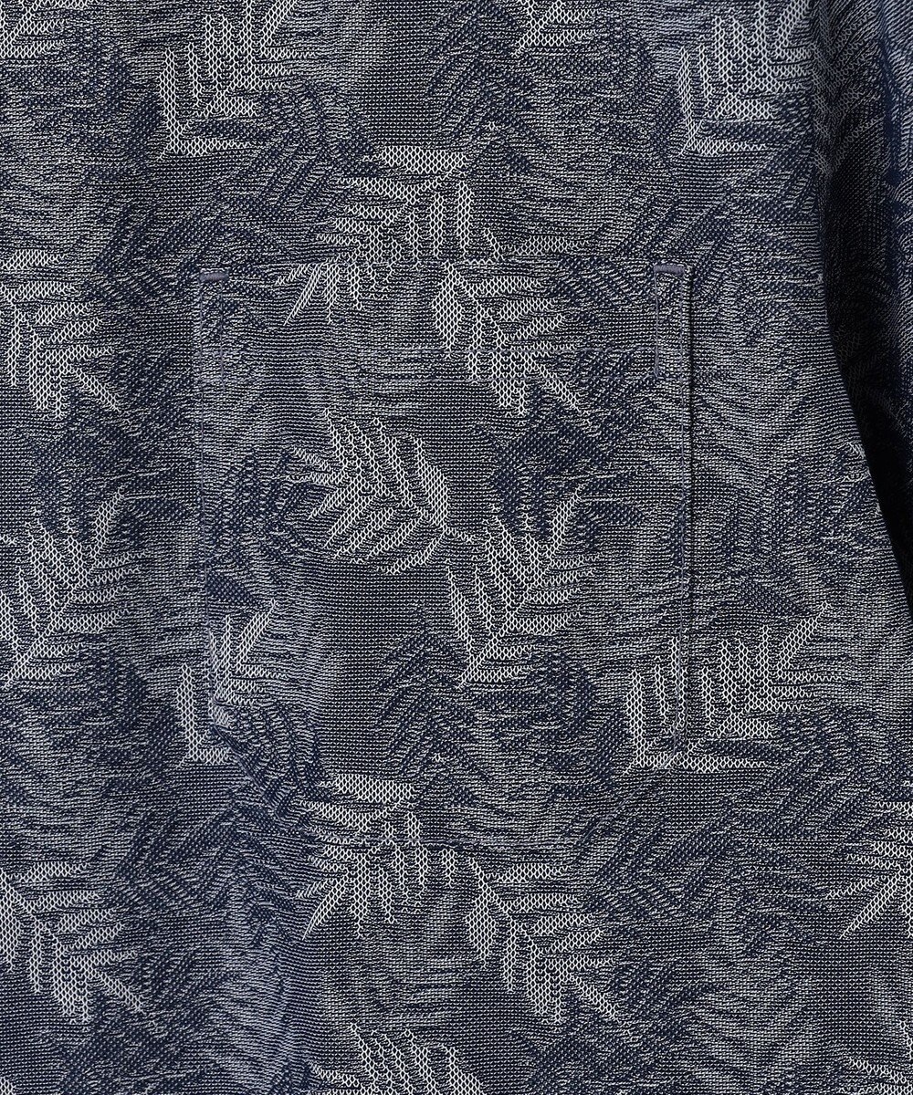 JOSEPH ABBOUD 【吸水速乾】リーフ柄ジャガード 半袖 ポロシャツ 