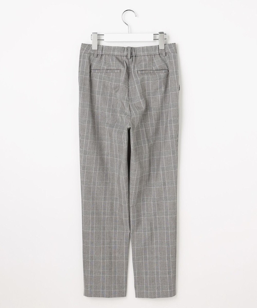 J.PRESS LADIES L アルガンシルク チェック テーパード パンツ 