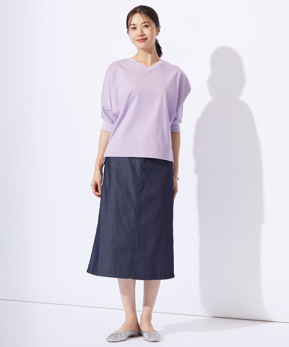 J.PRESS LADIES L 【洗える】4ozライトデニム スカート 