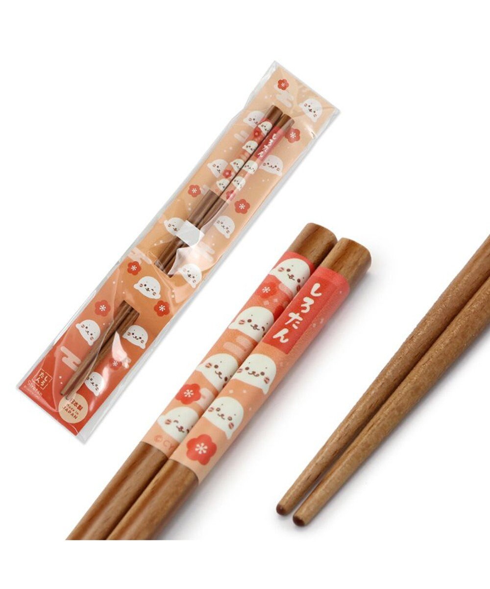 Mother garden しろたん 木製 箸  21cm 《紅梅柄》 単品 