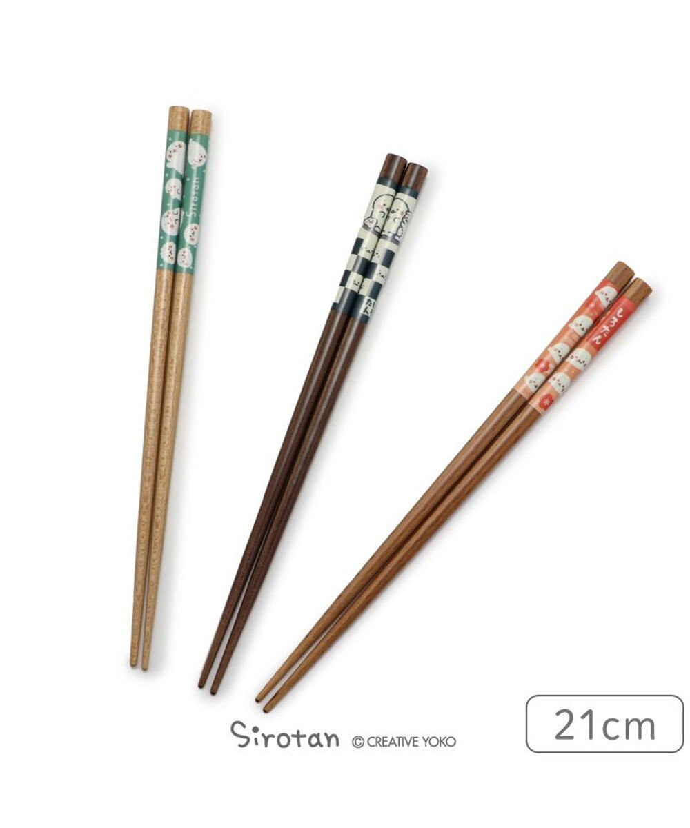 Mother garden しろたん 木製 箸  21cm 《紅梅柄》 単品 