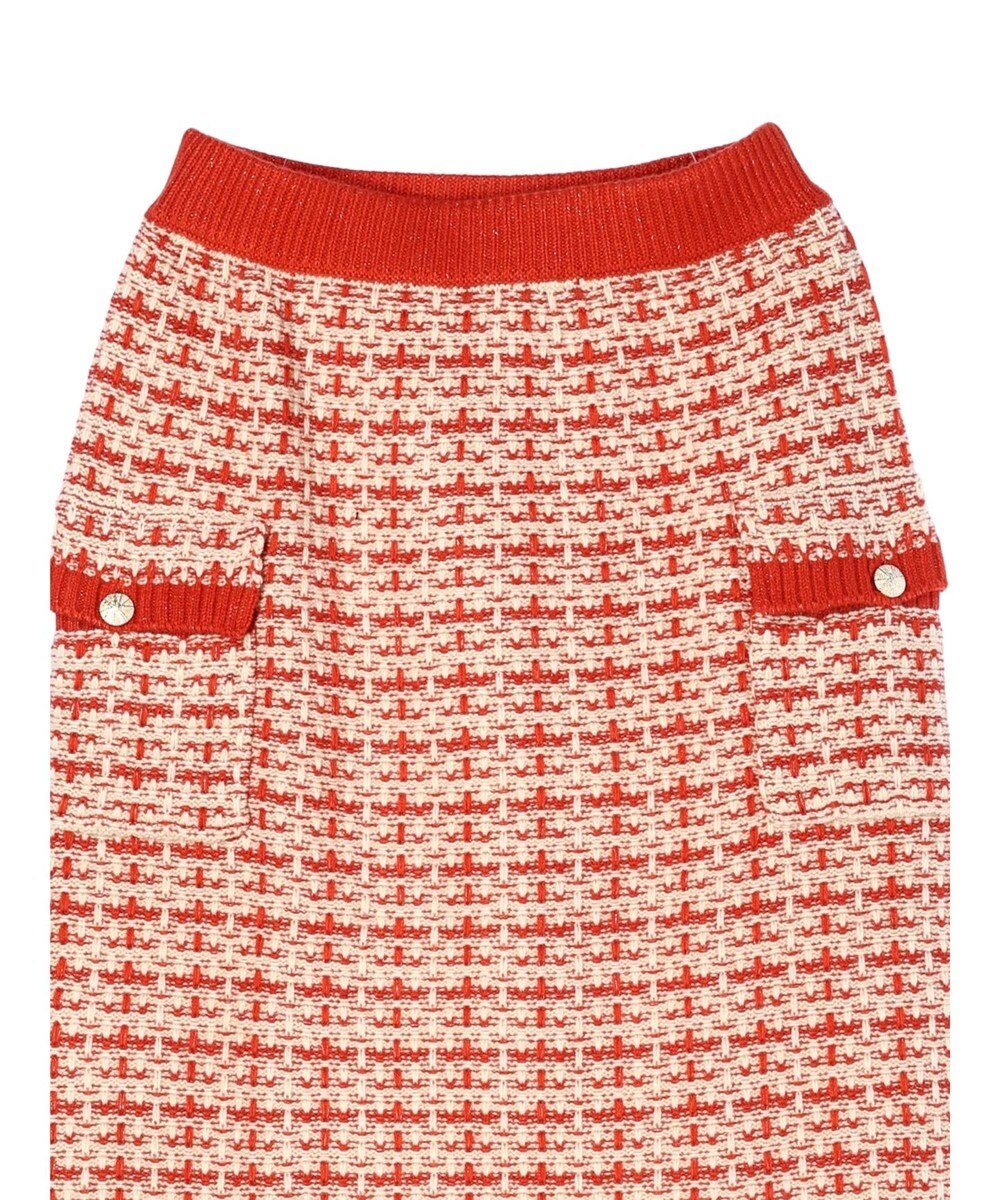 Green Parks ・ｆｕｒｒｙ　ｒａｔｅ　ツィードラメニットスカート 