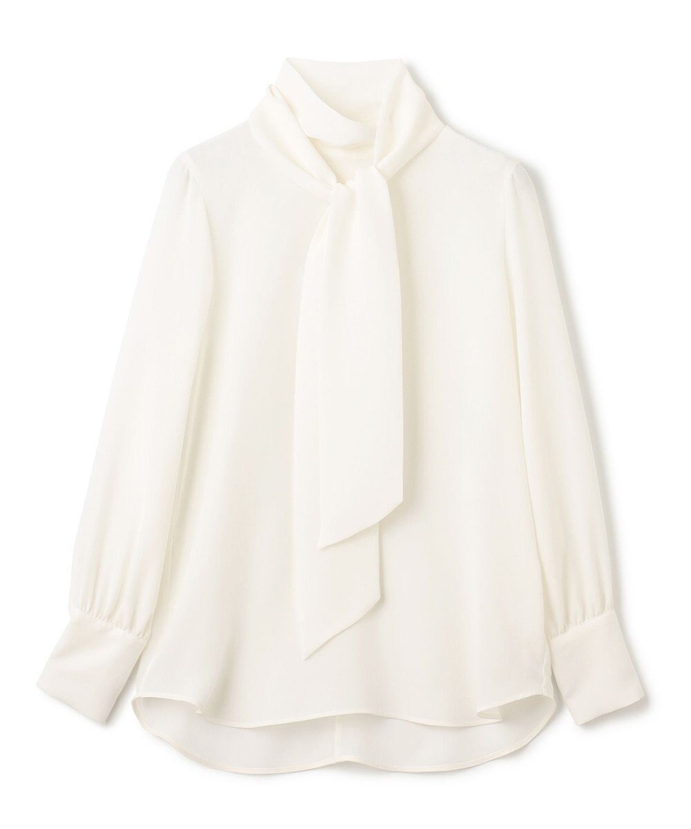 BEIGE， 【WEB限定・洗える】STOW / ボウタイブラウス 