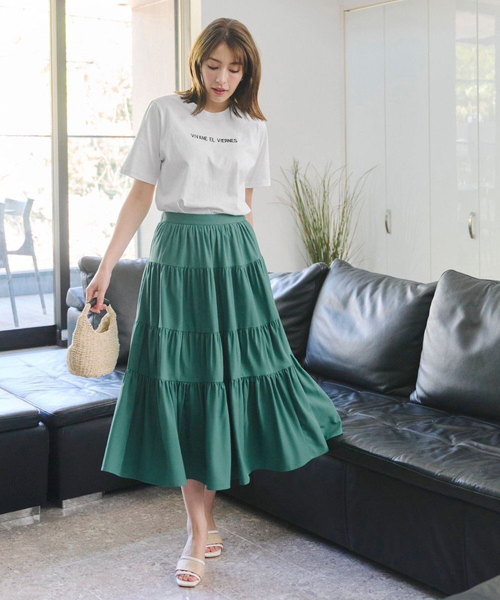 Tiaclasse 【洗える】刺繍ロゴシンプルTシャツ 