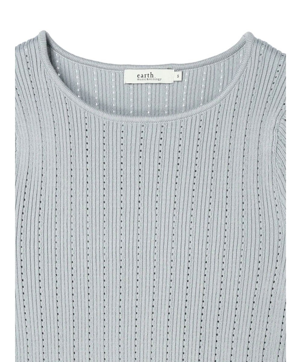 earth music&ecology ランダムリブパールニットプルオーバー 