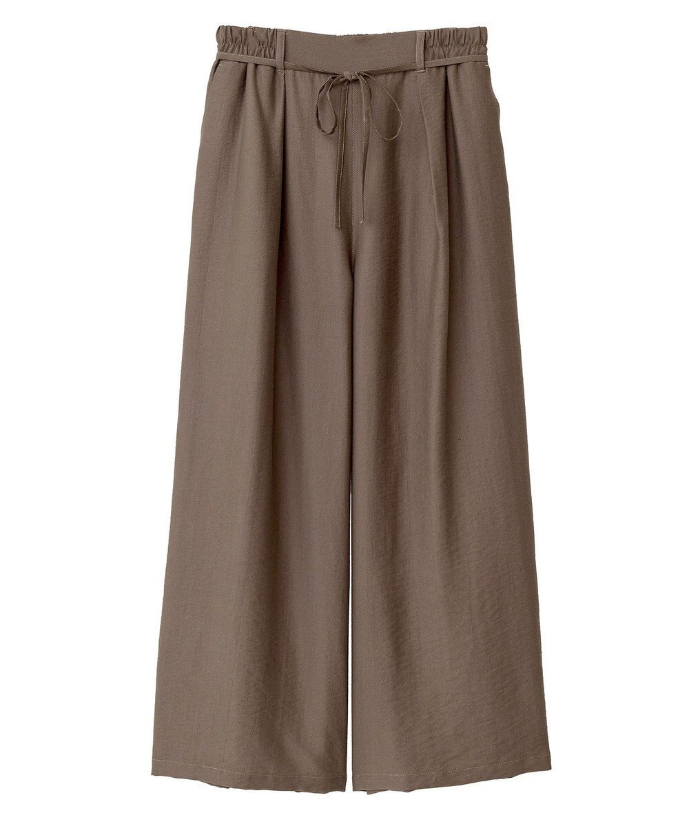 Green Parks 共ベルト付きツイルカラーパンツ 