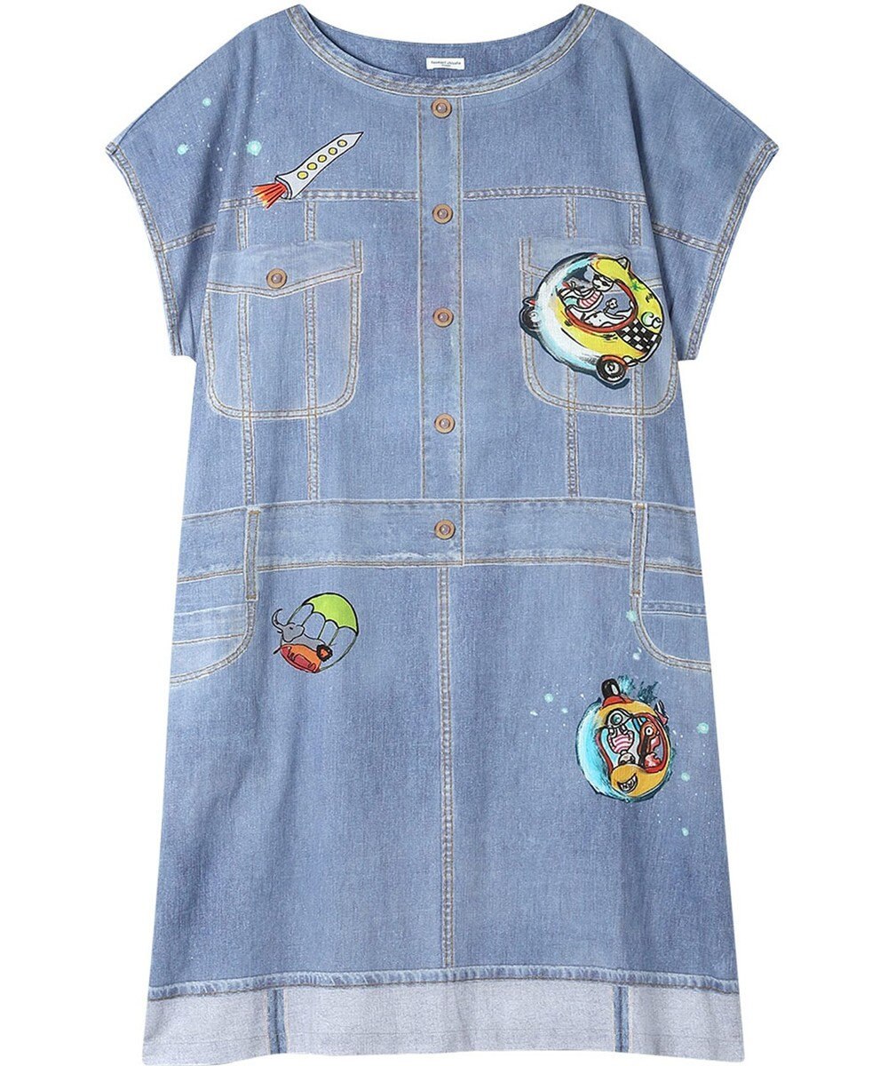 tsumori chisato SLEEP ツモリチサト トップス ルームウエア 3分袖 半袖 綿100%(本体) 楊柳素材 チュニック レディース UNT148 /ワコール 