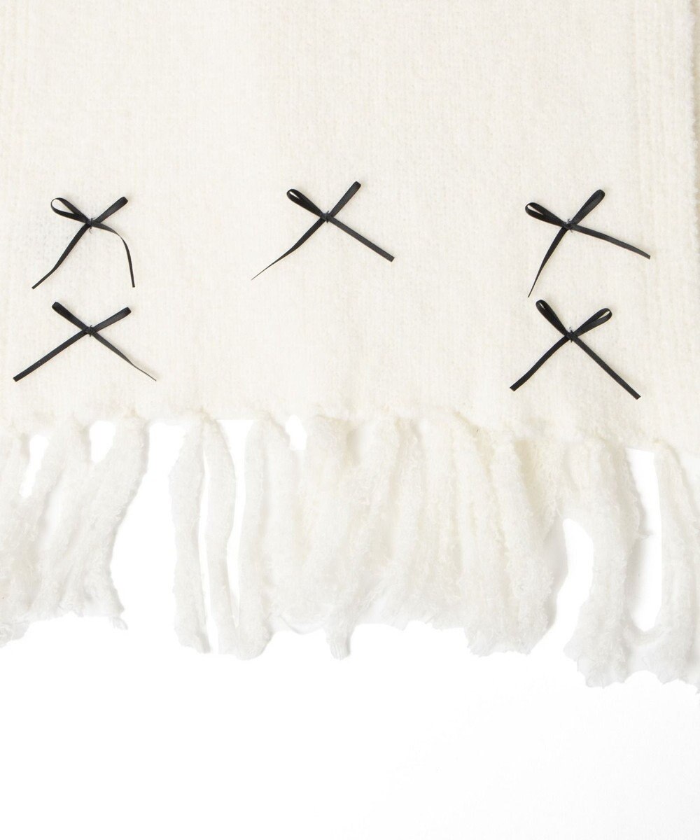 WEGO リボン付きニットストール 