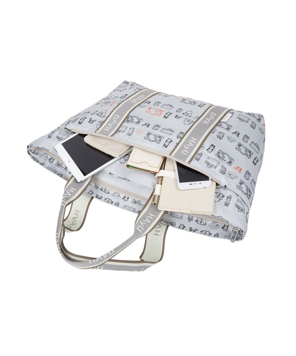 ACE BAGS & LUGGAGE HAyU × ace.  フォールディング 折り畳みトートバッグ 猫柄 30L 17862 