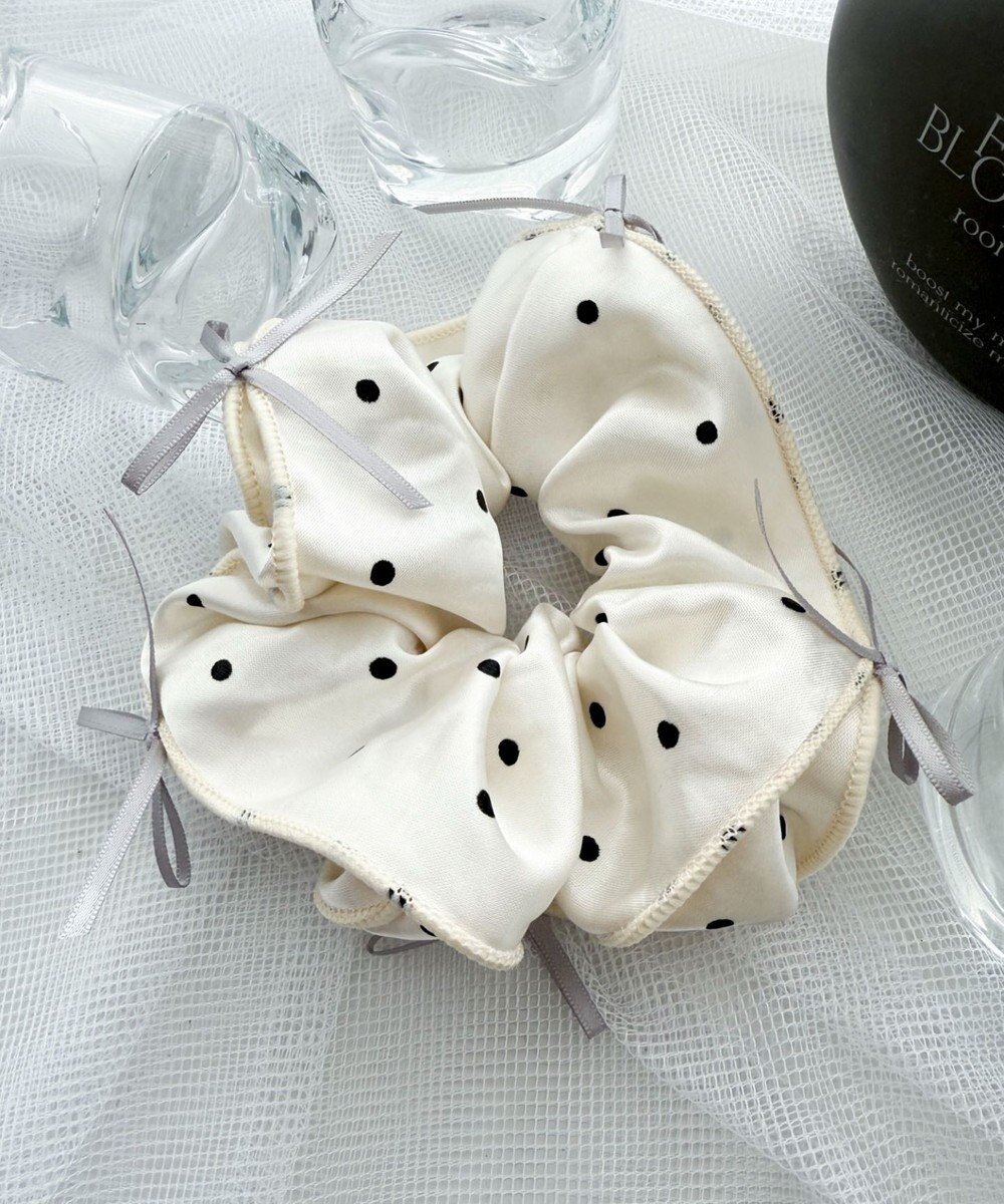 WEGO Lリボンドットシュシュ 