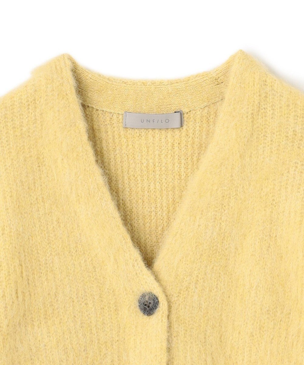 UNFILO アルパカシャギー Vネックカーディガン 