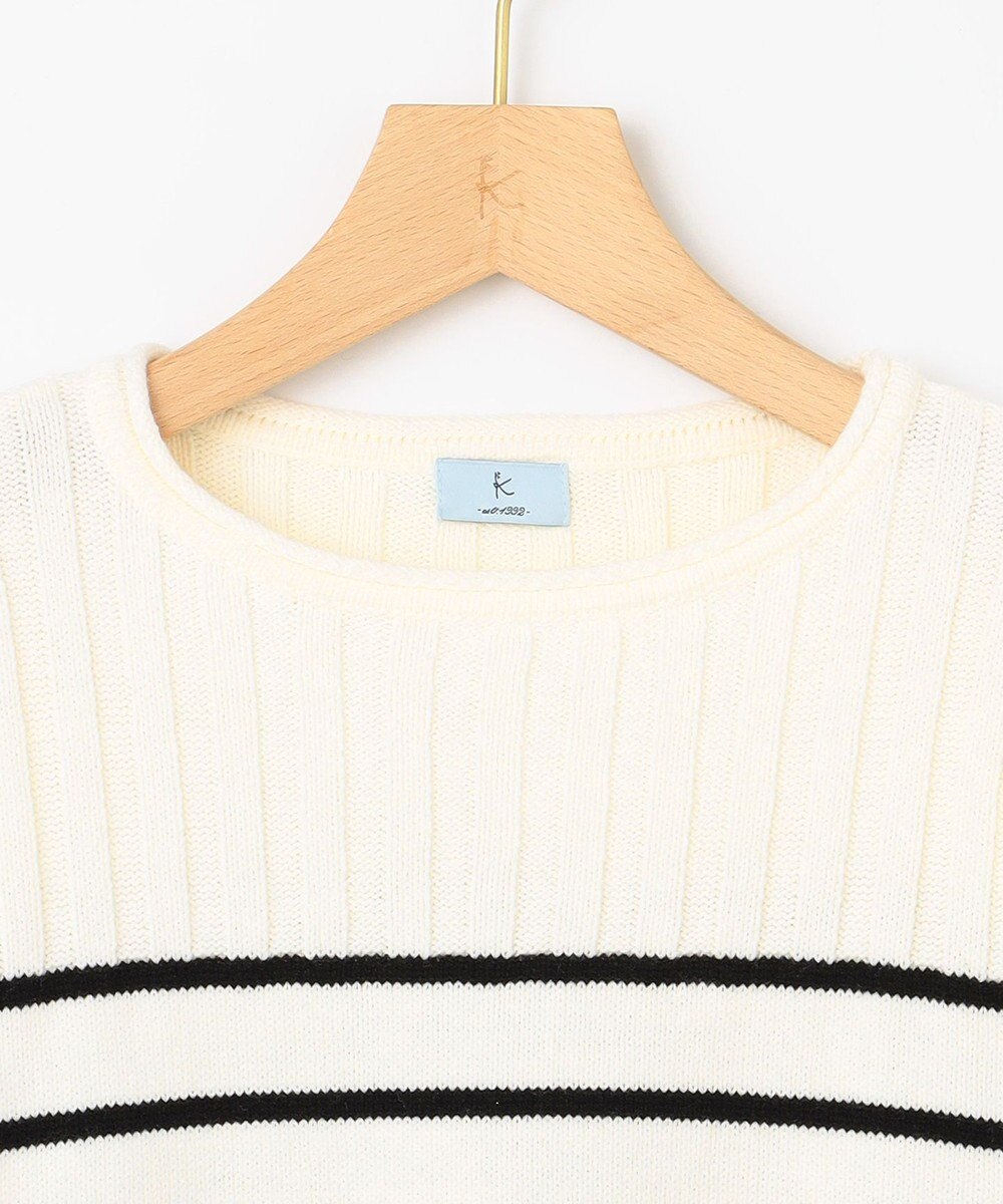 組曲 S 華奢見え パネルボーダーニット 